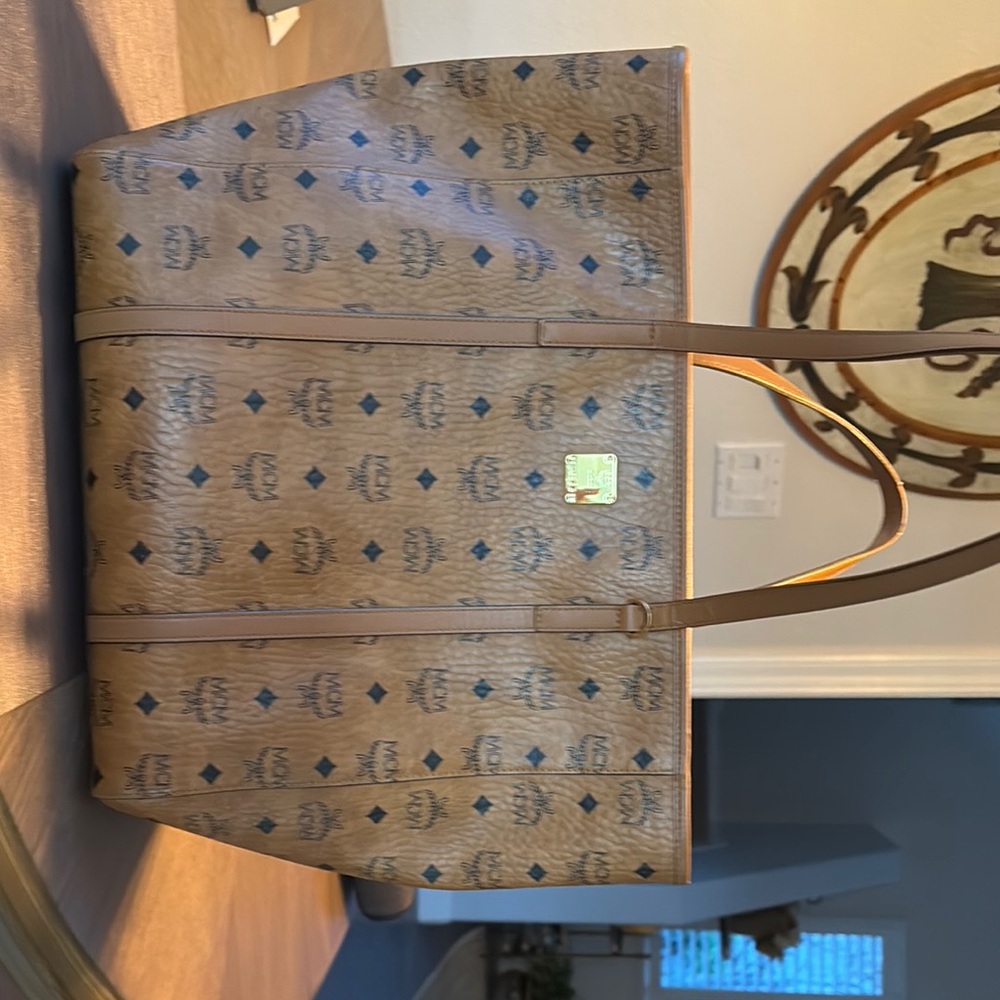 MCM Cognac Visetos Tote Bag - Picture 2 of 7